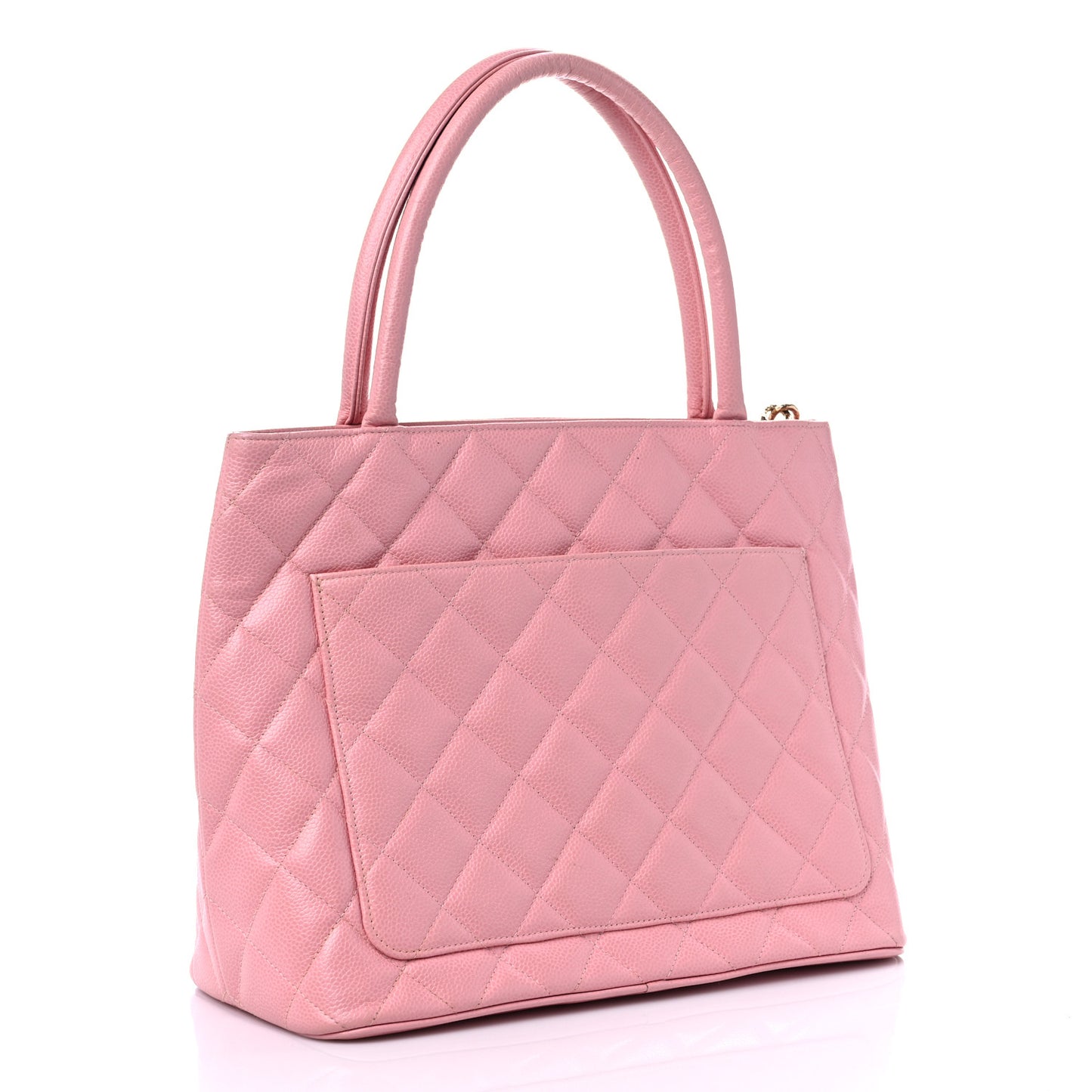 Caviar Quilted Medallion Tote Light Pink