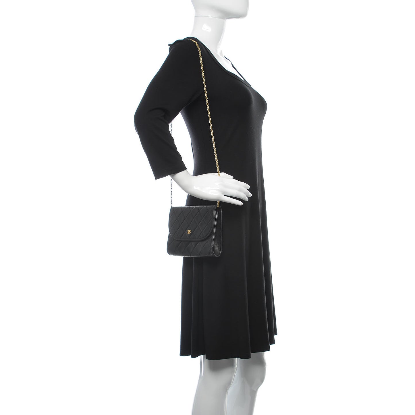 Lambskin Quilted Mini Flap Black