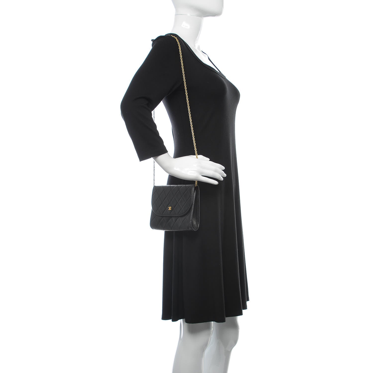 Chanel Lambskin Quilted Mini Flap Black 2 of 10