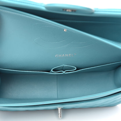 Chanel Lambskin Quilted Jumbo Double Flap Turquoise 5 of 9