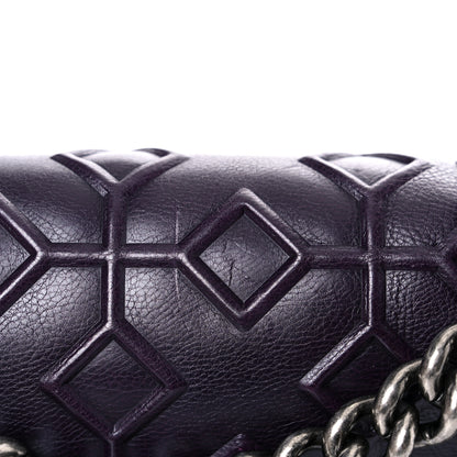 Chanel Calfskin Embossed Small Boy Flap Plum 18 of 21