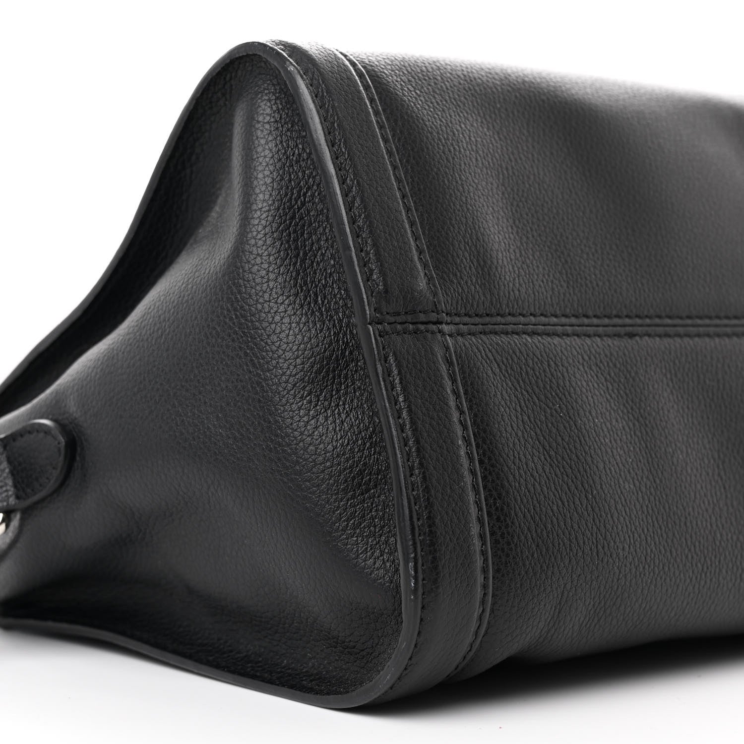 Alexander McQueen Pebbled Calfskin Small Skull Padlock Zip Around Tote Black 9 of 10