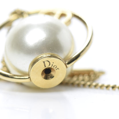 Christian Dior Pearl Tribales Dangle Chain Earrings Gold 5 of 6