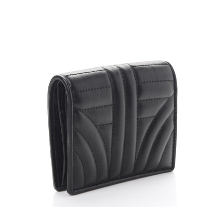 Prada Soft Calfskin Impunture Diagramme Wallet Black 3 of 8