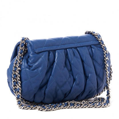 Chanel Washed Lambskin Chain Around Medium Messenger Blue 3 of 10