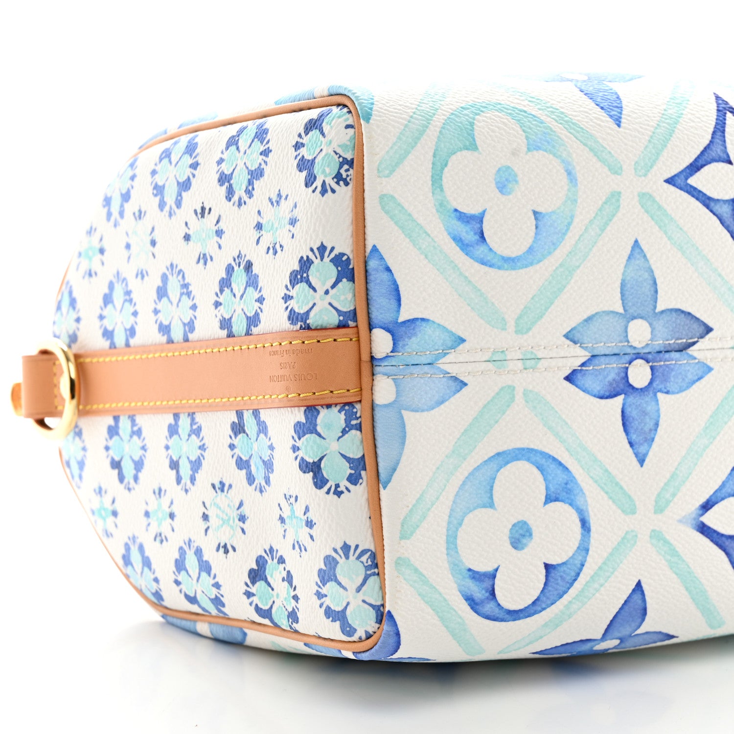 Louis Vuitton Monogram Tiles By The Pool Speedy Bandouliere 25 Lagoon Blue 8 of 9