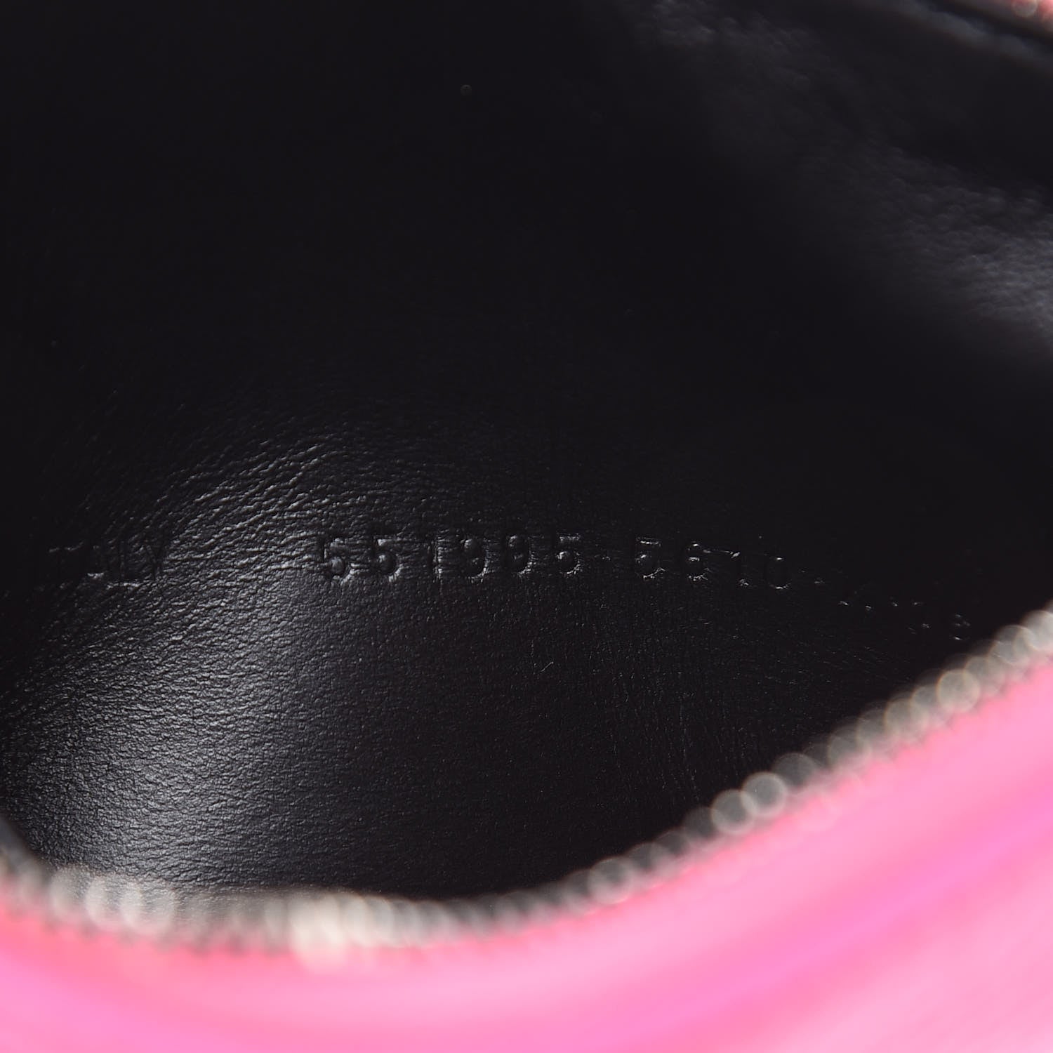 Balenciaga Calfskin Logo XS Ville Pouch Acid Pink Black 7 of 7