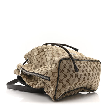 Gucci Monogram Dollar Calfskin O Drawstring Backpack Beige Ebony Testa di Moro Dark Chocolate 4 of 10