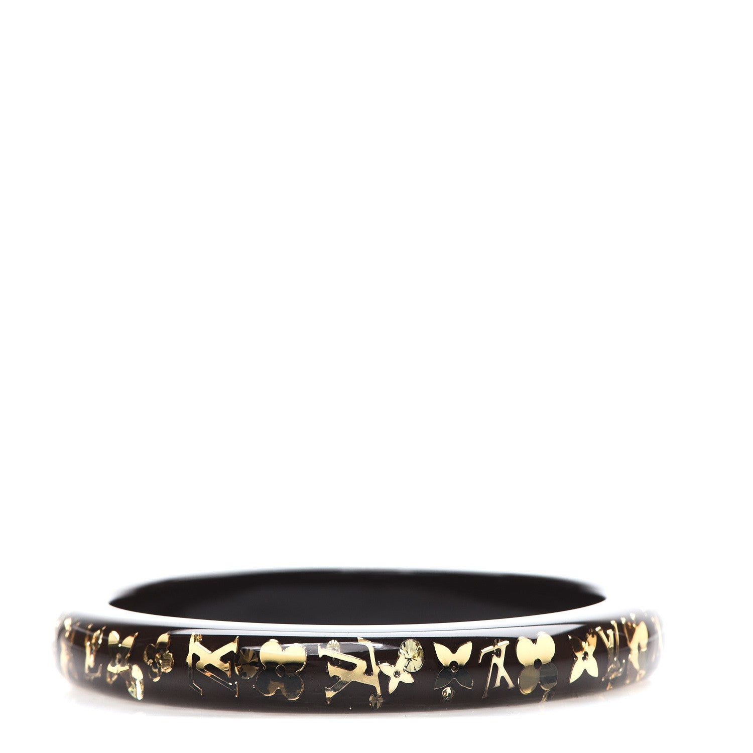 Louis Vuitton Resin Swarovski Medium Inclusion Bracelet PM Marron 1 of 3