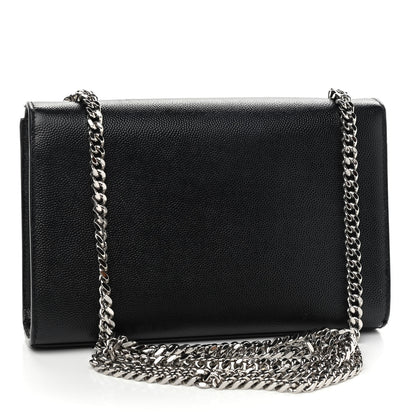 Saint Laurent Grain De Poudre Small Monogram Kate Satchel Black 3 of 15