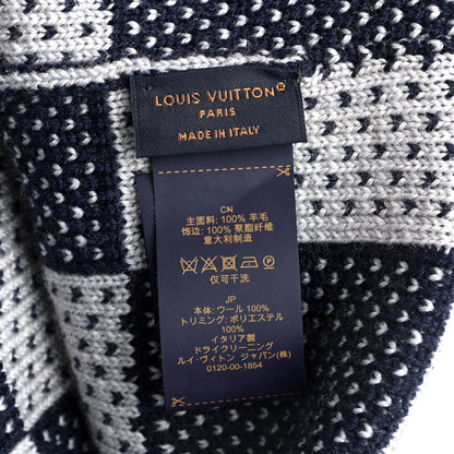 Louis Vuitton Wool Damier Heritage Beanie Navy Blue 5 of 6
