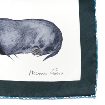 Hermes Silk Les Bassets Scarf 70 White Gris Bluete 2 of 4