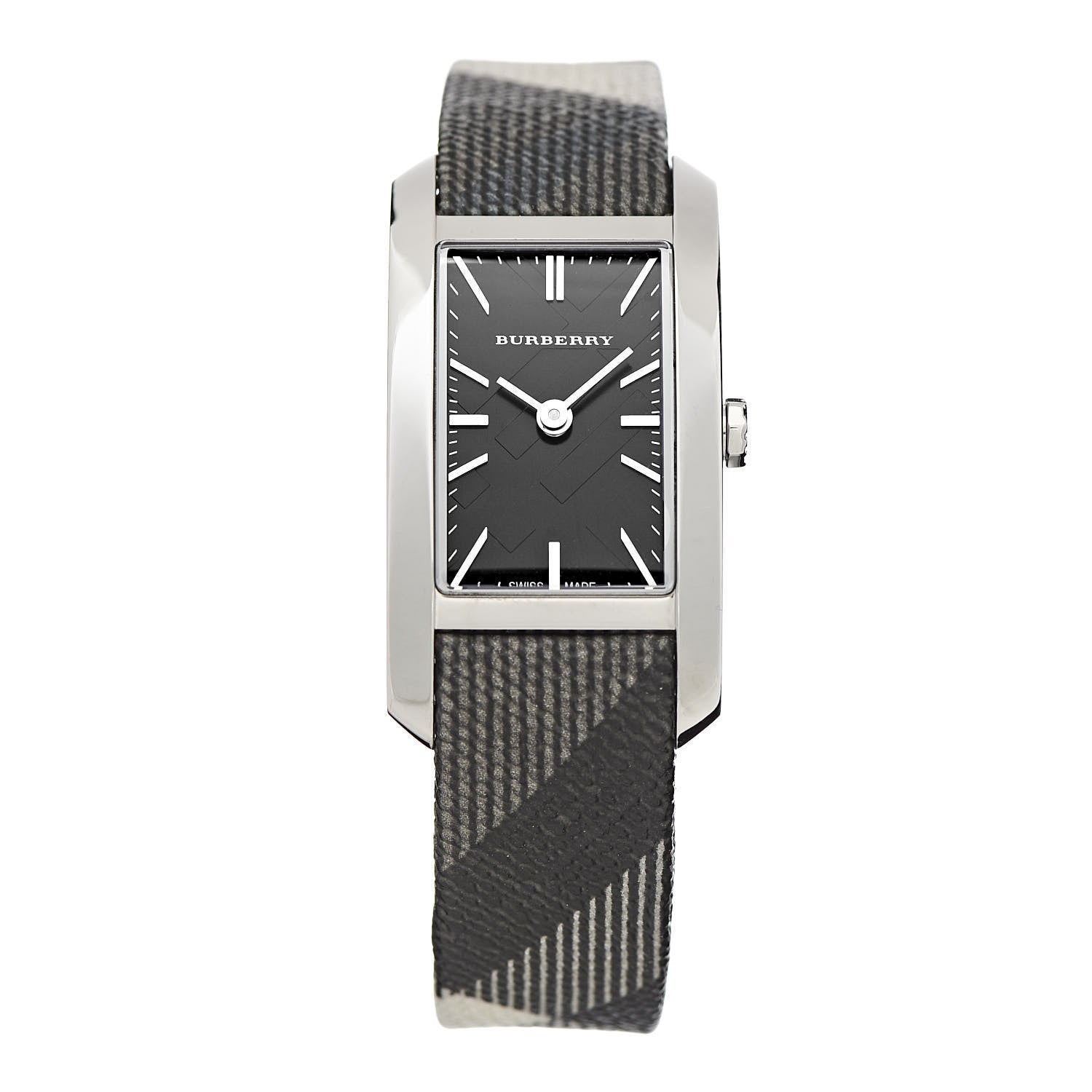 Burberry Stainless Steel Calfskin 20mm Heritage Nova Check Quartz Watch Black BU9505 1 of 6