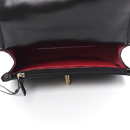Chanel Shiny Lambskin Flap Clutch With Chain Black 5 of 11