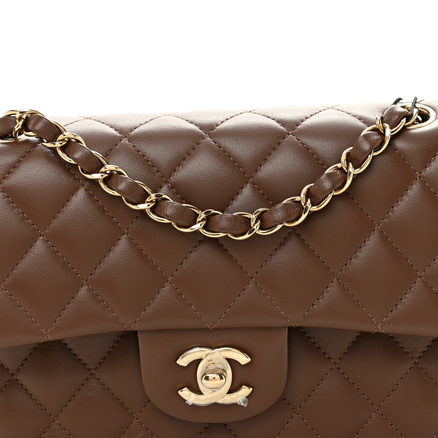 Chanel Lambskin Quilted Small Double Flap Brown 8 of 10