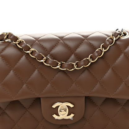 Chanel Lambskin Quilted Small Double Flap Brown 8 of 10