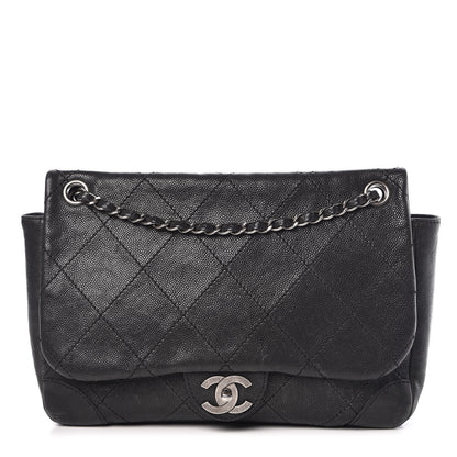 Chanel Caviar Quilted CC Single Flap Black 1 of 13