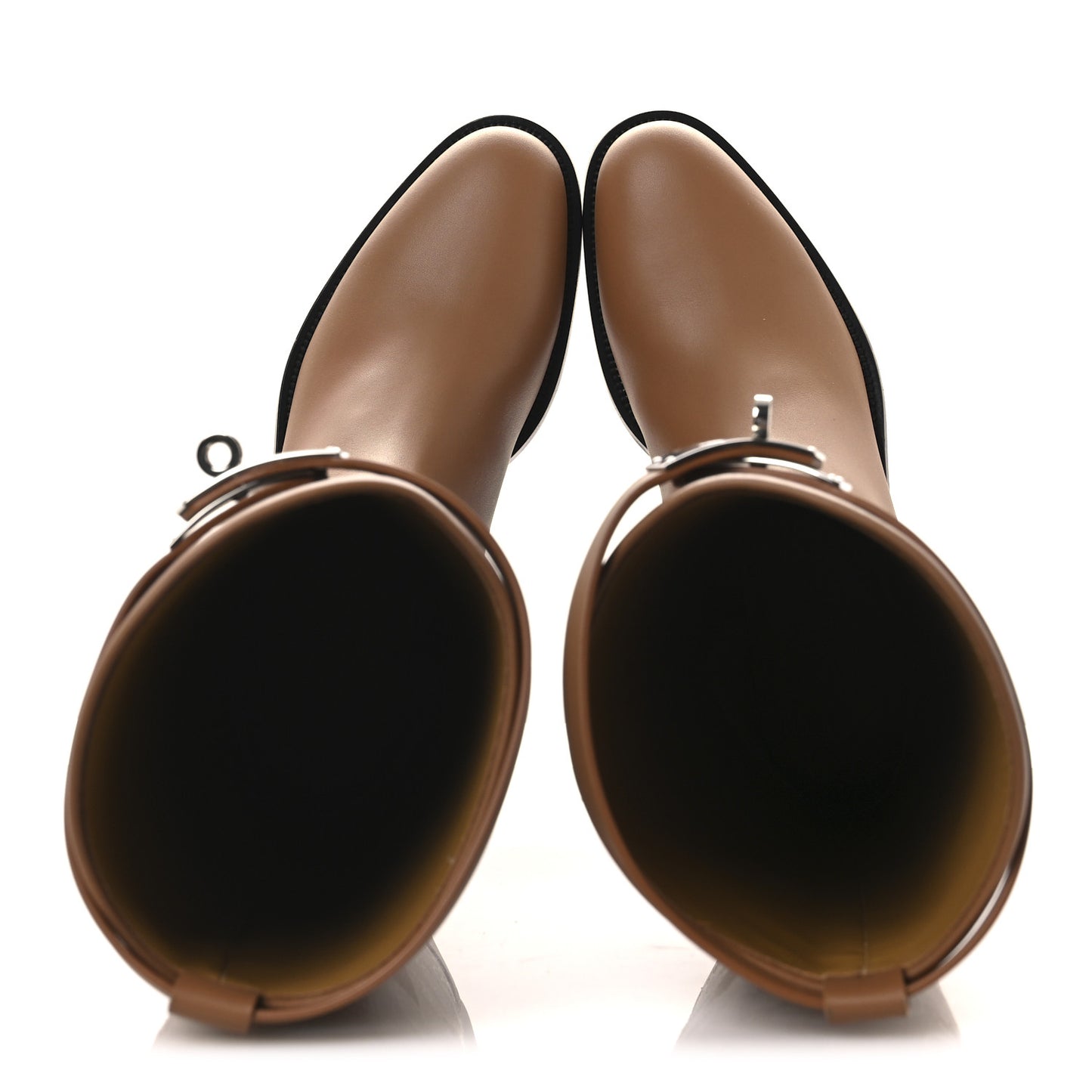 Calfskin Embroidered Kelly Panoplie Equestre Jumping Boots 37 Naturel