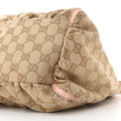 Gucci Monogram Medium D Gold Ring Hobo Pink 10 of 12