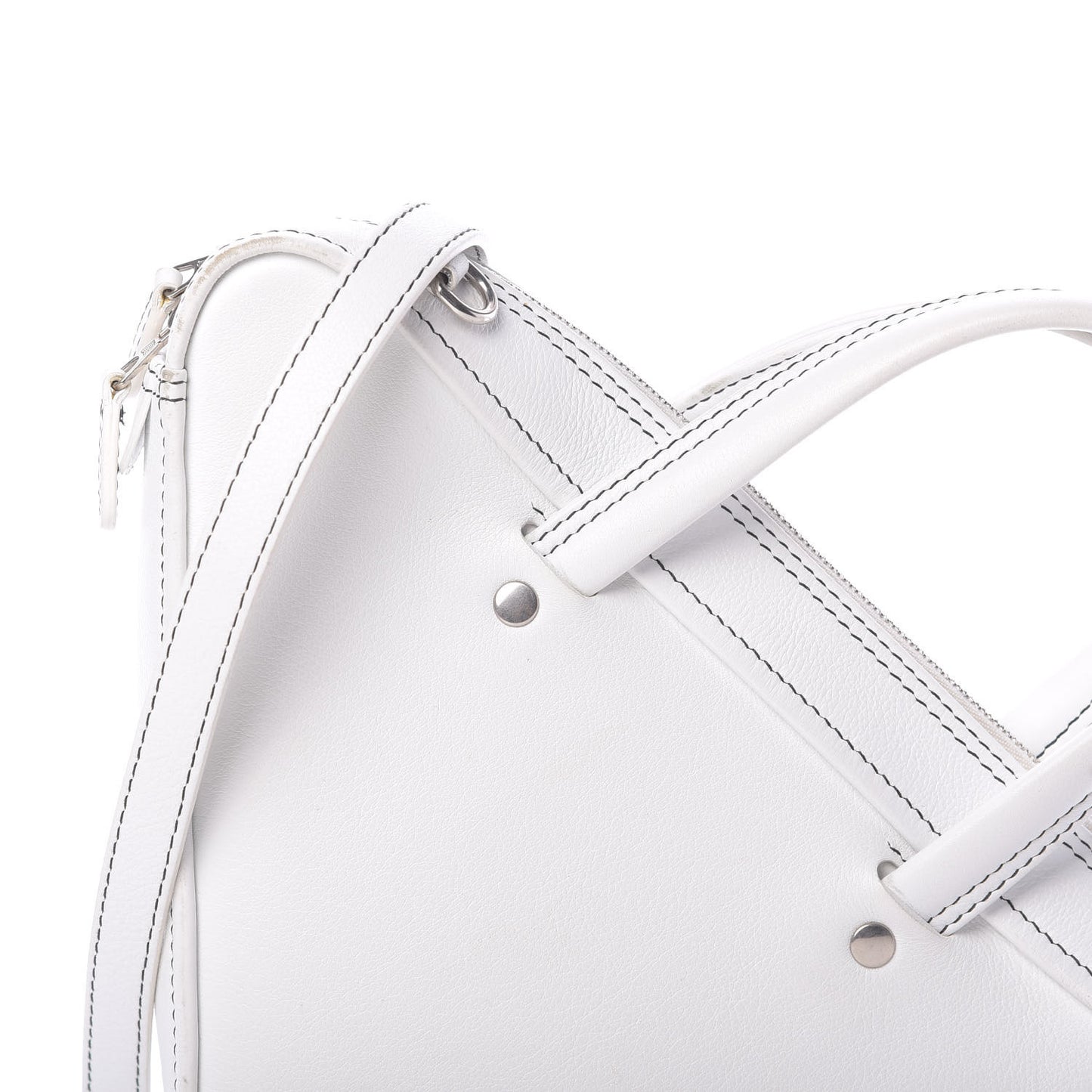 Calfskin XS Triangle Duffle White