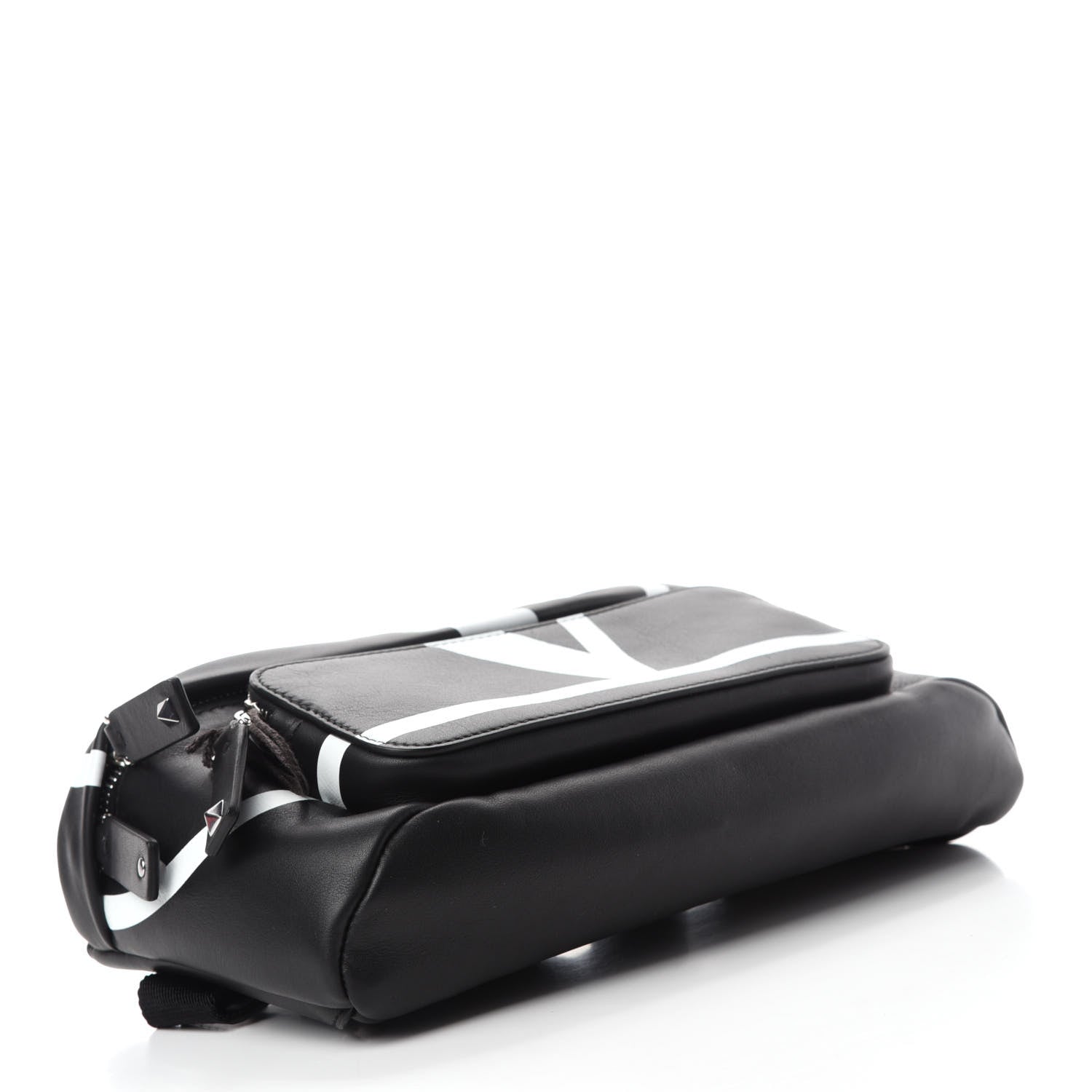 Valentino Garavani Calfskin Go Logo Belt Bag Black White 4 of 10