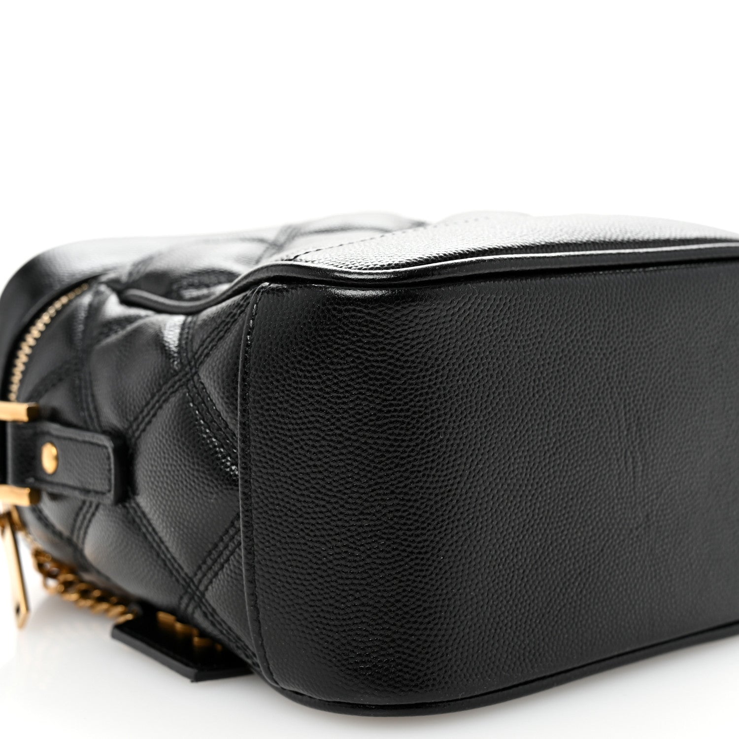 Saint Laurent Grain de Poudre Quilted 80's Vanity Bag Black 9 of 11