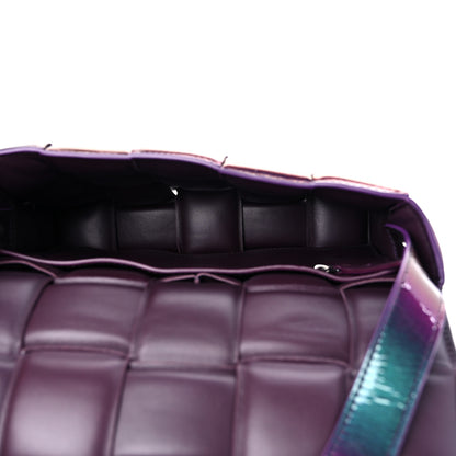 Bottega Veneta Glossy Nail Polish Nappa Maxi Intreccio Padded Cassette Crossbody Bag Holographic 5 of 8
