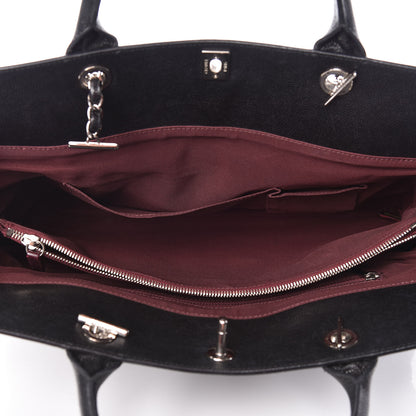 Chanel Lambskin Caviar Quilted Bi Coco Large Shopper Tote Black 6 of 10
