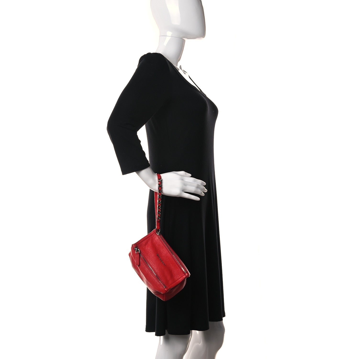 Givenchy Sugar Goatskin Pandora Wristlet Medium Red 1002561
