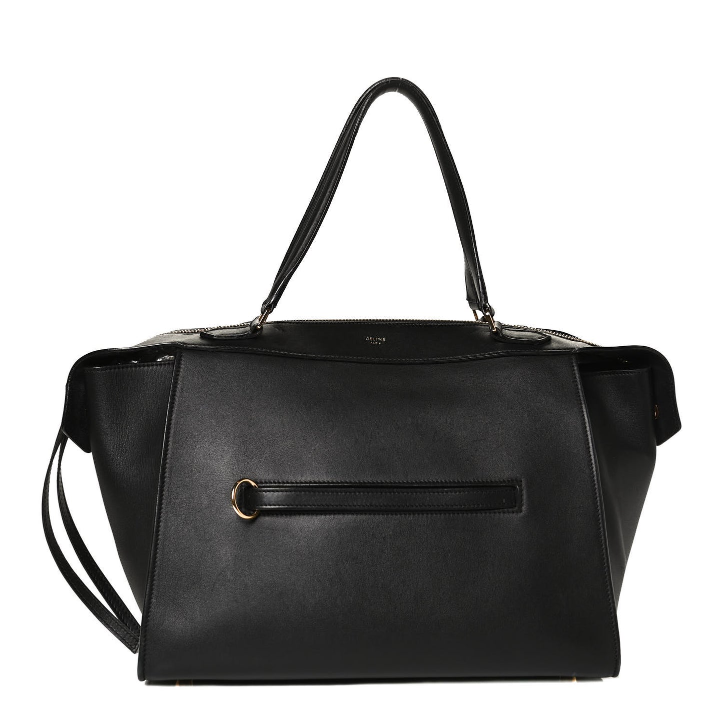 Bullhide Calfskin Medium Ring Bag Black