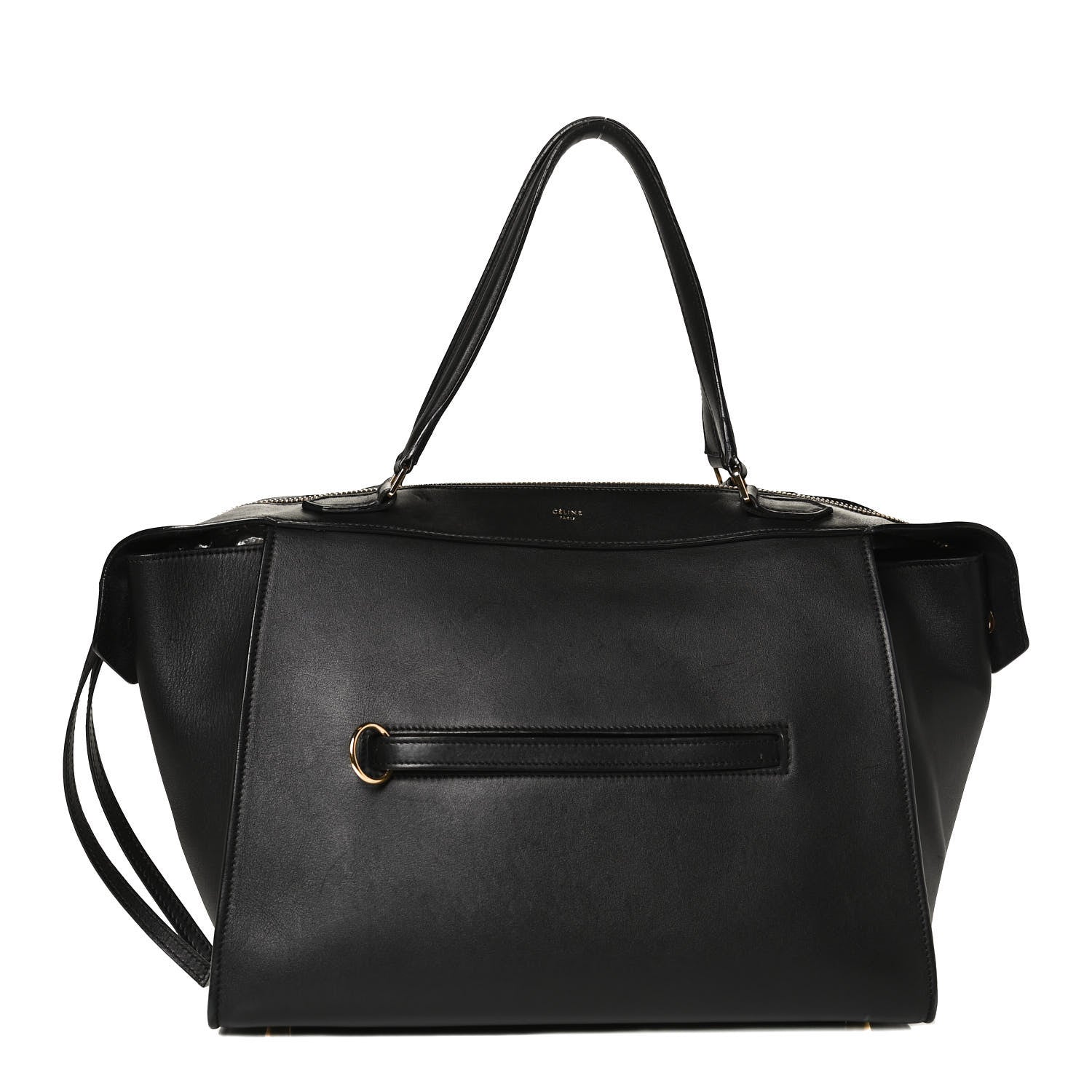 Celine Bullhide Calfskin Medium Ring Bag Black 1 of 11