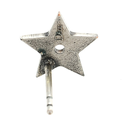 Christian Dior Metal Star Hoop Earrings Silver 4 of 4