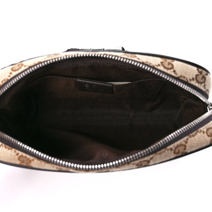 Gucci Monogram Dollar Calfskin Belt Bag Beige Ebony Testa di Moro Marrone Scuro 5 of 13