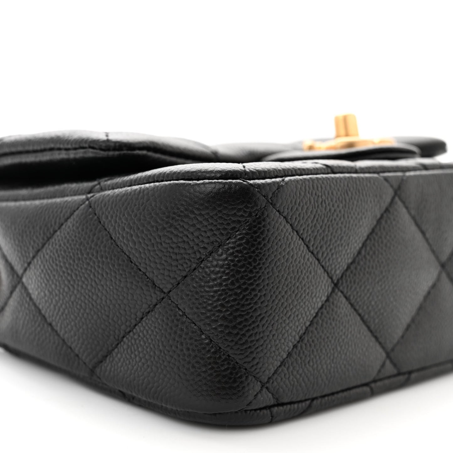 Caviar Quilted Mini Sweetheart Flap Black