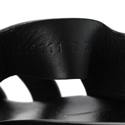 Hermes Calfskin Womens Takara Sandals 38.5 Black 8 of 11