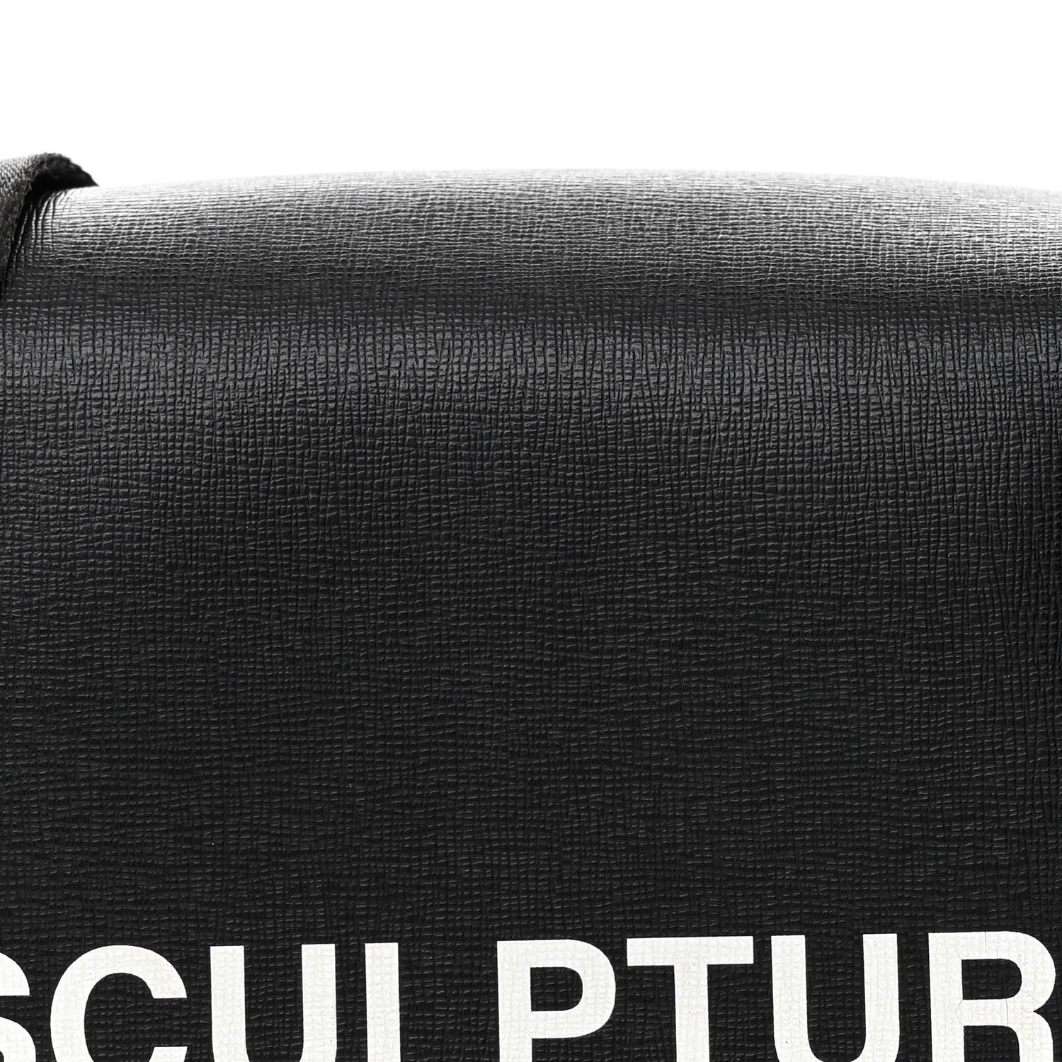 Off-White Saffiano Sculpture Binder Clip Shoulder Bag Black 10 of 22