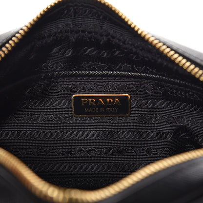 Prada Saffiano Lux Small Camera Crossbody Bag Black 6 of 9