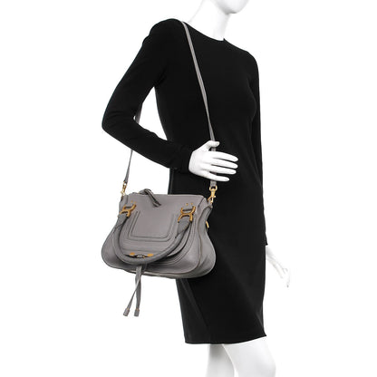 Chloe Calfskin Small Marcie Satchel Cashmere Grey 2 of 10