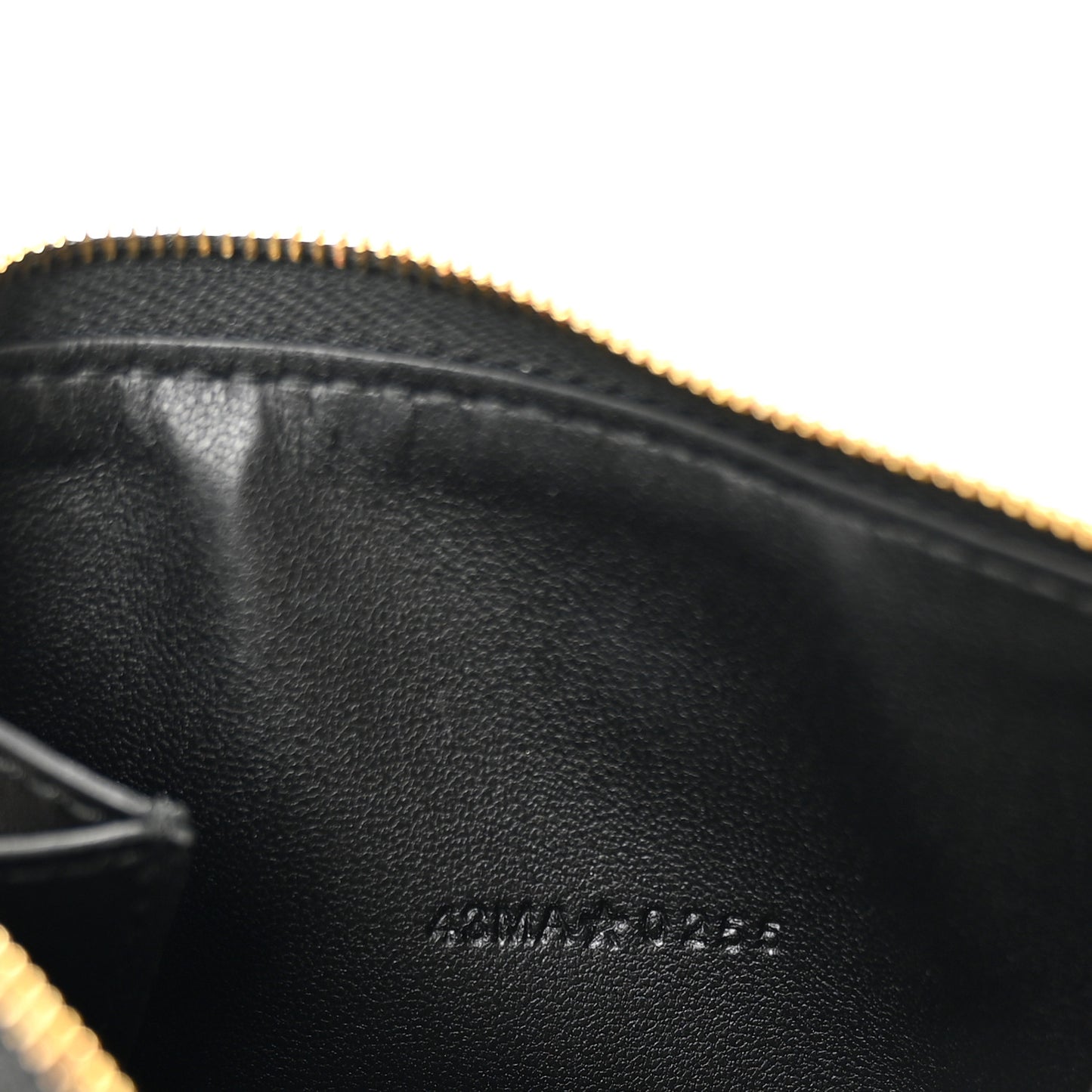 Supple Calfskin Cannage Caro Cosmos Zipped Card Holder Black