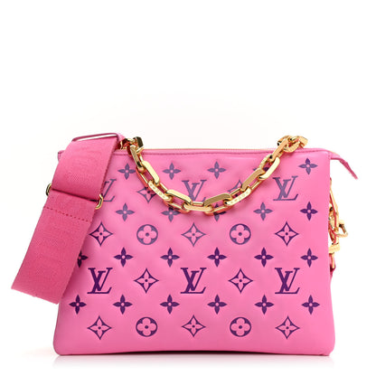 Louis Vuitton Lambskin Embossed Monogram Vuittamins Coussin PM Rose Violet 1 of 11