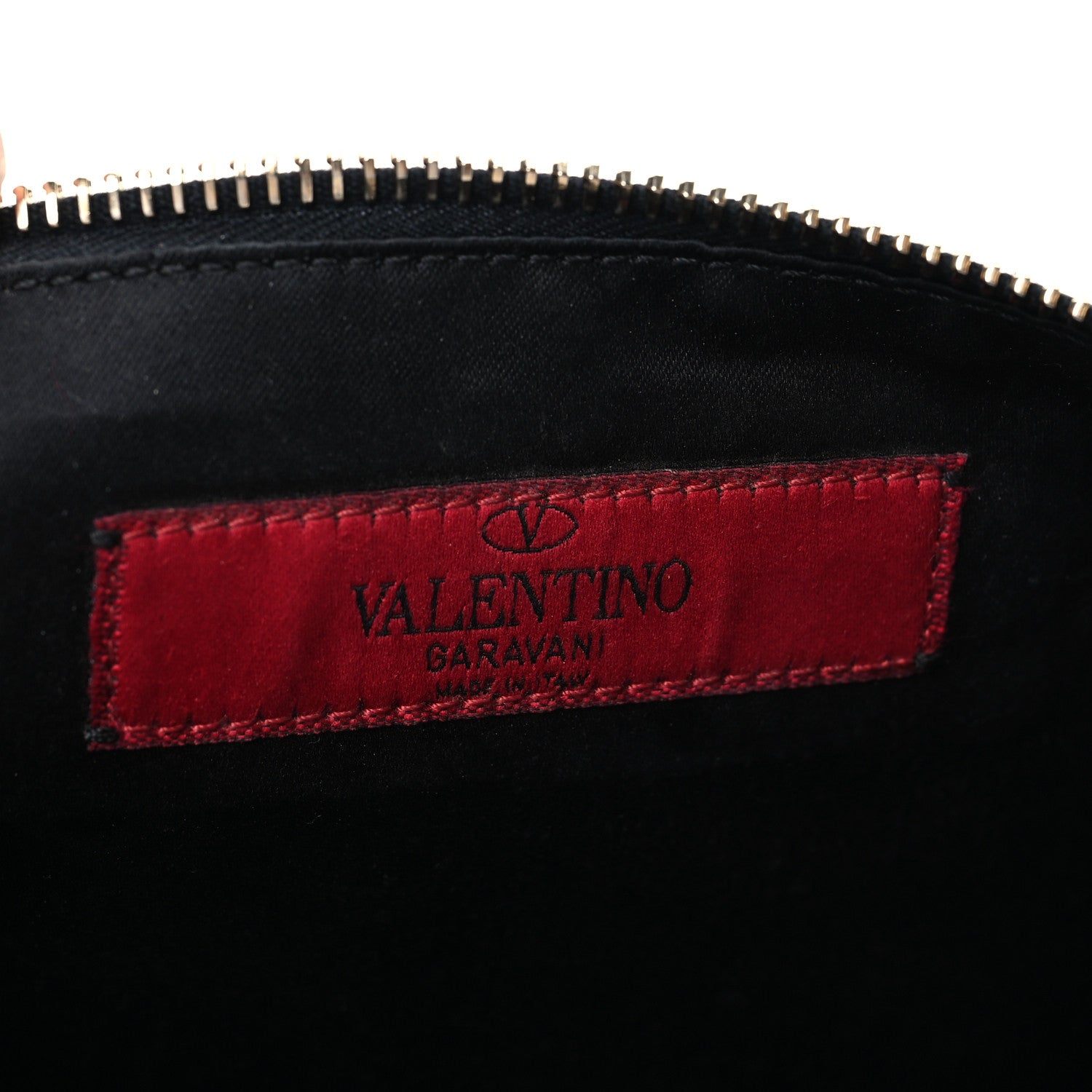 Valentino Garavani Nappa Monochrome Large Rockstud Zip Pouch Black 6 of 6