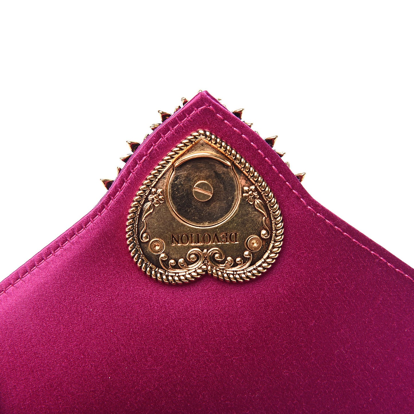 Silk Small Devotion Envelope Top Handle Bag Fuchsia