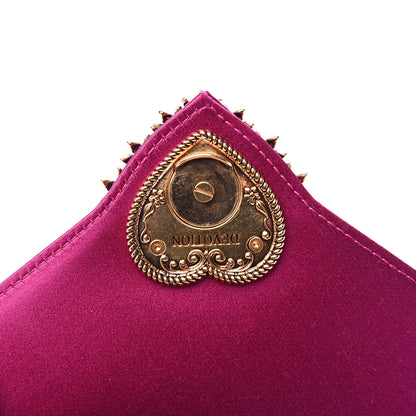 Dolce & Gabbana Silk Small Devotion Envelope Top Handle Bag Fuchsia 7 of 10