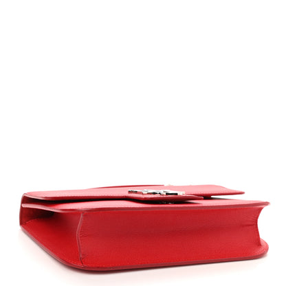 Alexander McQueen Grained Calfskin Medium Insignia Flap China Red 4 of 13