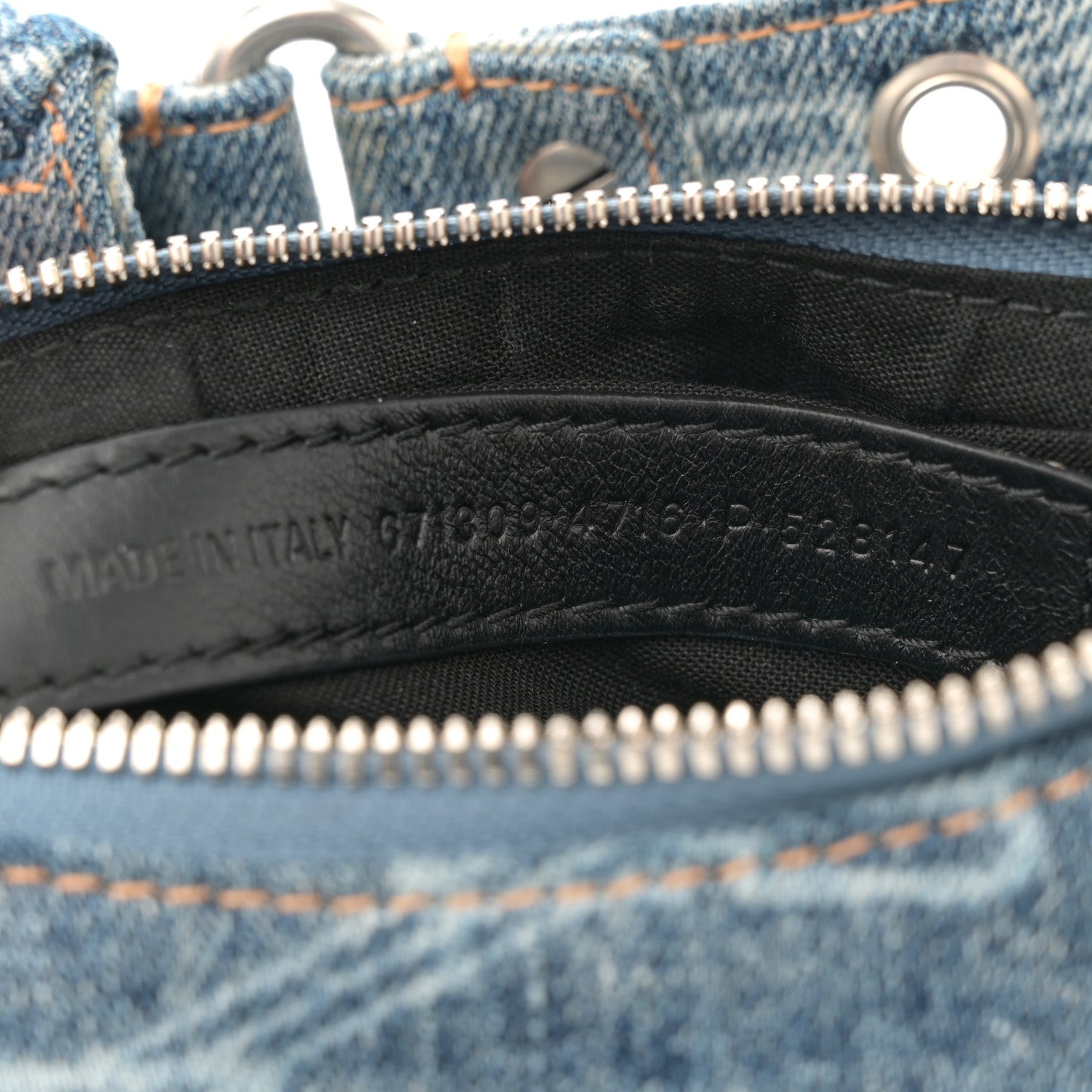 Balenciaga Denim BB Monogram Le Cagole Shoulder Bag XS Blue 8 of 12