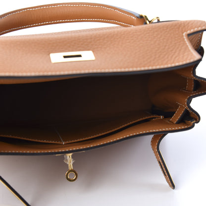 Hermes Taurillon Clemence Kelly Retourne 28 Toffee 6 of 37