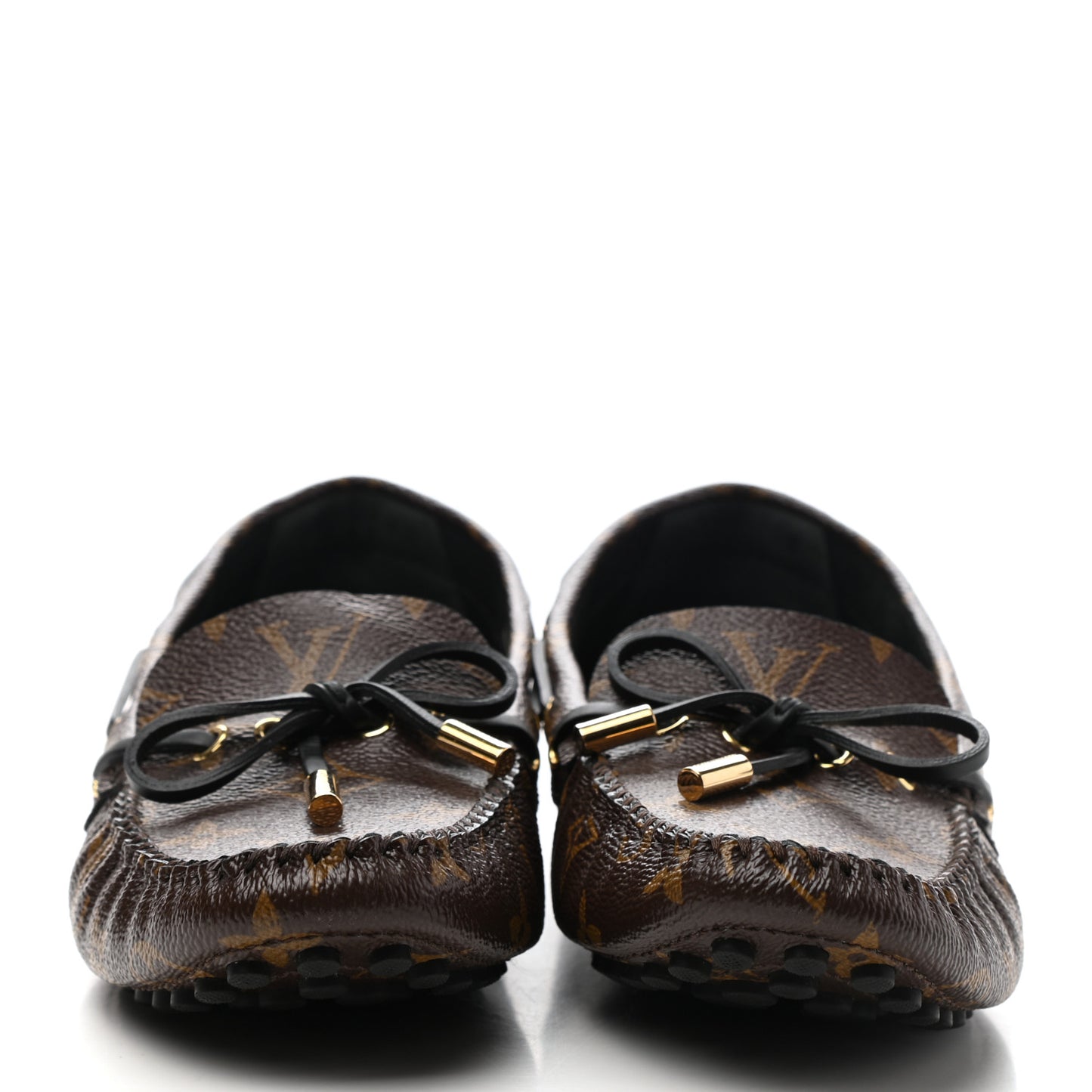 Monogram Mens Arizona Car Shoe Moccasin Loafers 9 Macassar