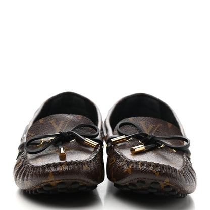 Louis Vuitton Monogram Mens Arizona Car Shoe Moccasin Loafers 9 Macassar 2 of 9