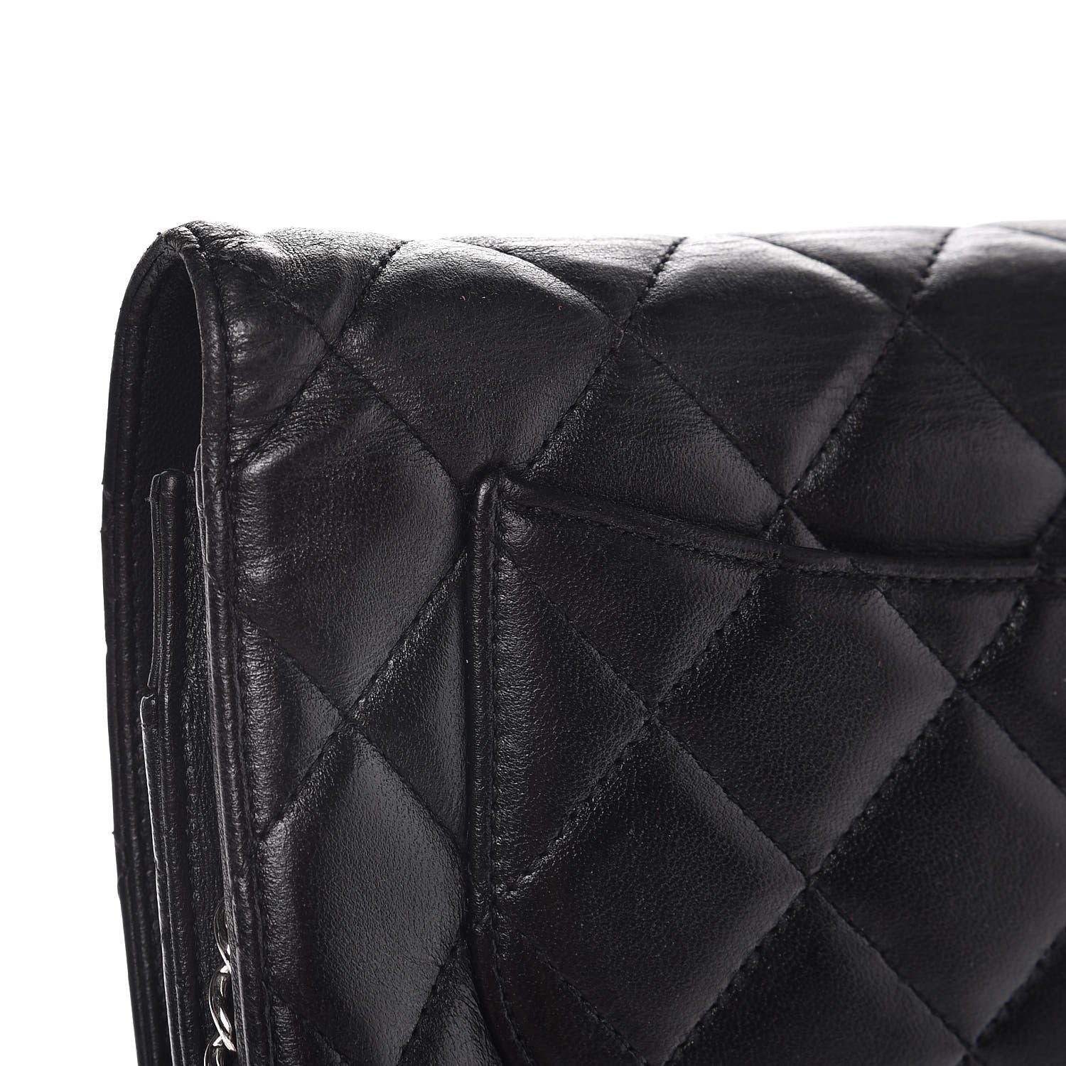 Chanel Lambskin Quilted Wallet On Chain WOC Black 15 of 15