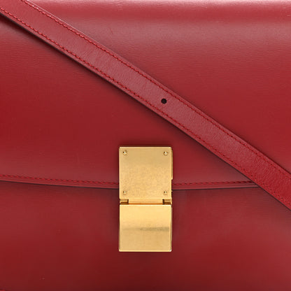 Celine Box Calfskin Medium Classic Box Flap Bag Red 8 of 8